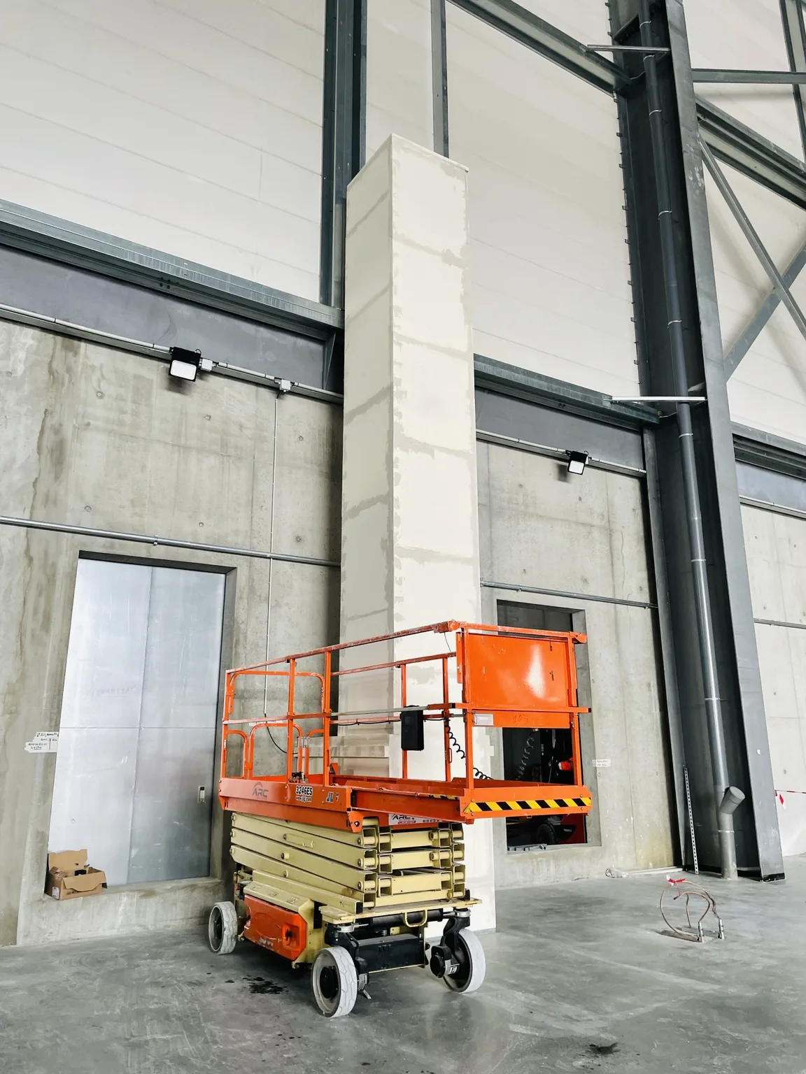 Colonne verticale encoffrée coupe-feu